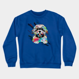 Floof Shih Tzu Colorful Artwork Crewneck Sweatshirt